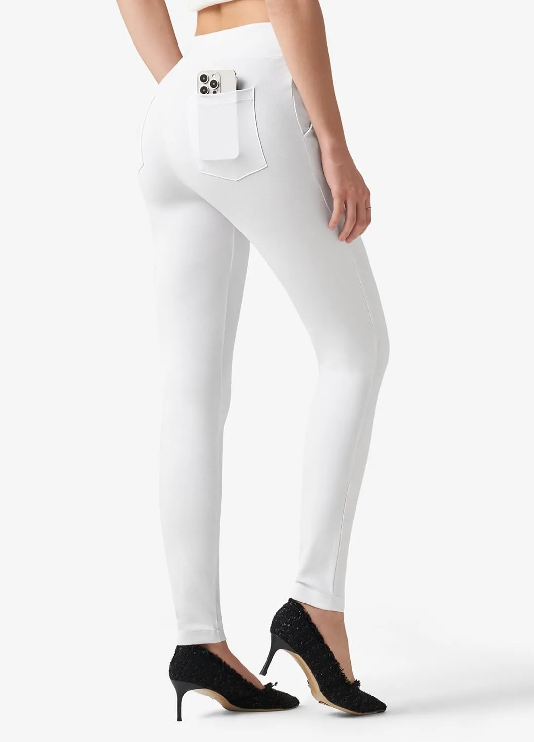 Willit Women's Yoga Dress Pants Skinny Work Slacks Leggings Stretch Office Pants High Waisted Business Casual Pants 27"/28"