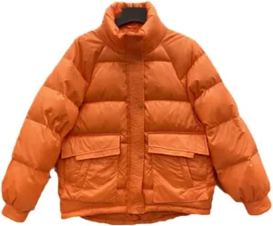 Winter Short Puffer Jacket Women 90% White Duck Down Coat Bat Sleeve Loose Thick Warm Parkas Female Snow Outwear Orange One Size
