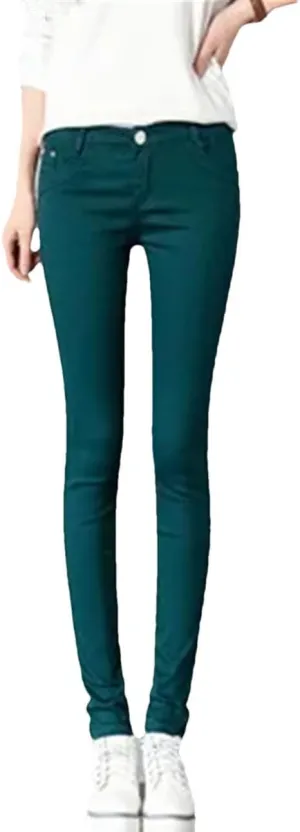 Women Oversized Pencil Jeans Office Skinny Denim Pants Slim Stretch Casual Trousers