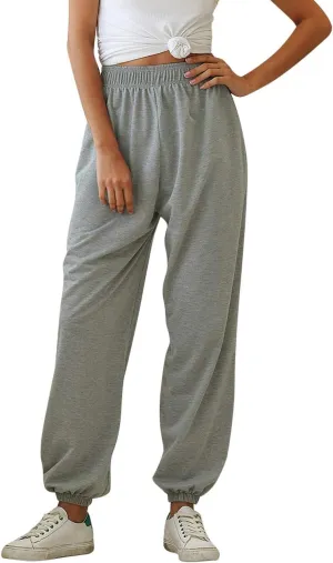 Women Sweatpants Joggers High Waist Tracksuit Bottoms Harem Pants with Pockets Running Workout Casual Lounge Wear