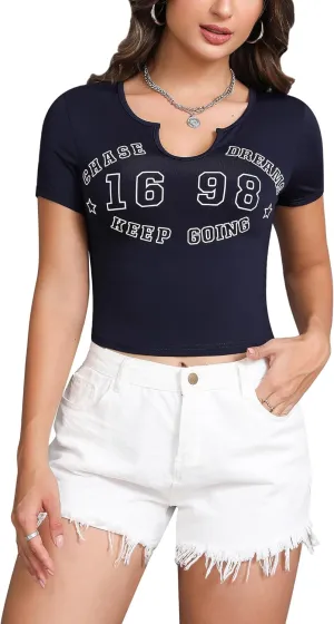 Women T Shirts Short Sleeve Summer Graphic Casual Vintage Tee Shirts Soft Comfortable Women Tshirts