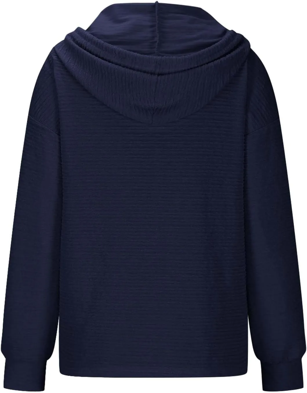 Womens 2024 Hooded Button Drawstring Hoodies Pullover Sweatshirts Casual Long Sleeve Tops Shirts Trendy Warm Tops