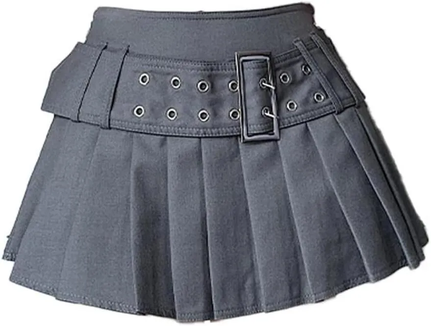 Women's A-Line Pleated Skirt Mini Skirts Harajuku Vintage Aesthetic Skirt