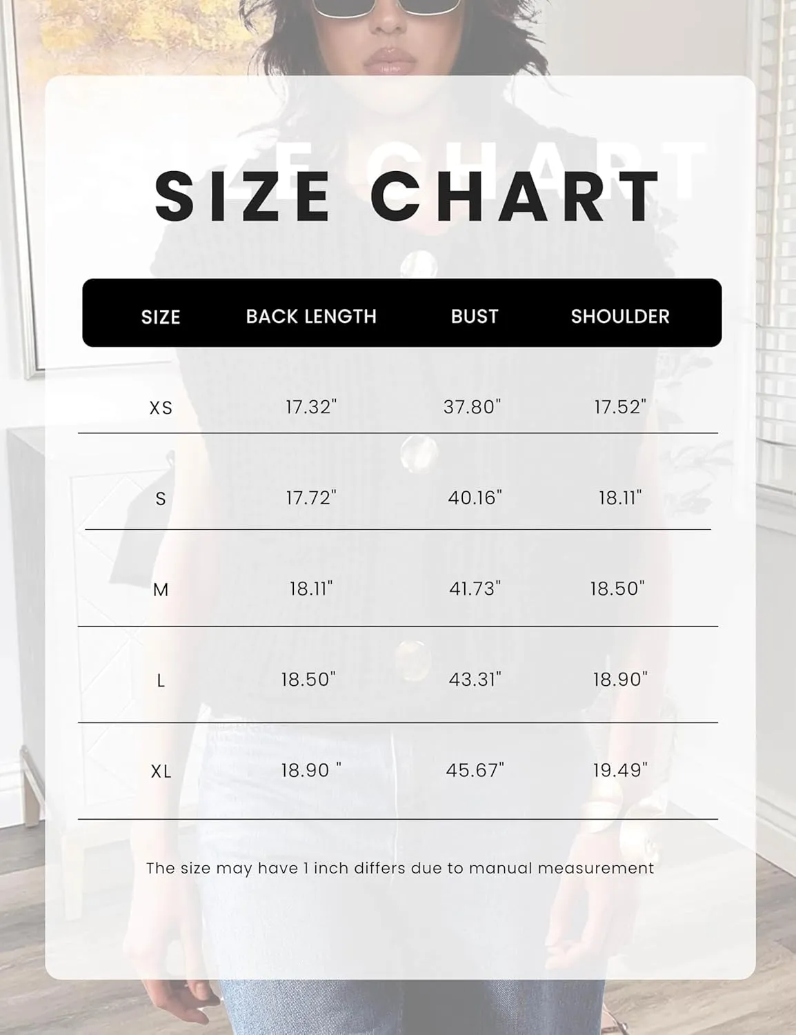 Women's Chunky Cropped Sweater Vest Sleeveless Button Down Trendy Cardigan Knit Crop Tops with Pockets