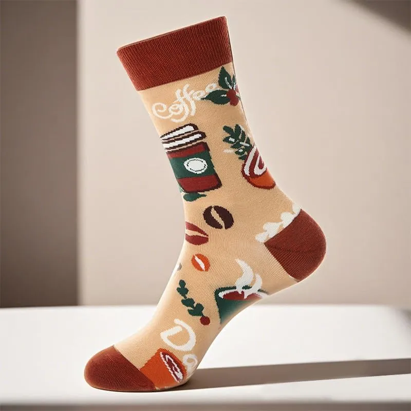 Women's Crazy Novelty Socks - Funny, Colorful Pattern Combed Cotton Socks