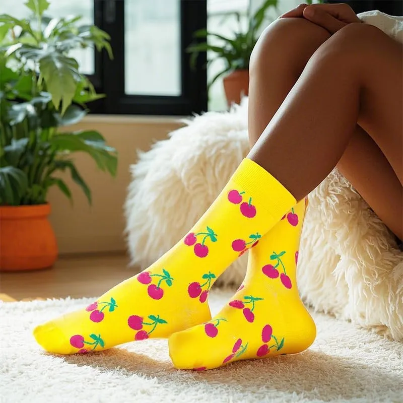 Women's Crazy Novelty Socks - Funny, Colorful Pattern Combed Cotton Socks