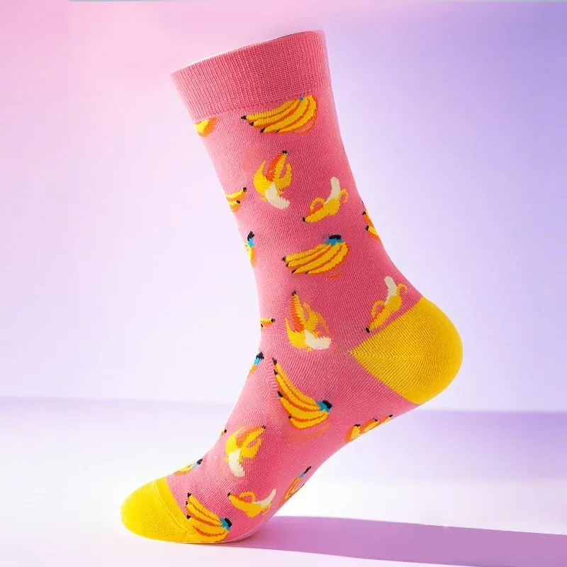 Women's Crazy Novelty Socks - Funny, Colorful Pattern Combed Cotton Socks