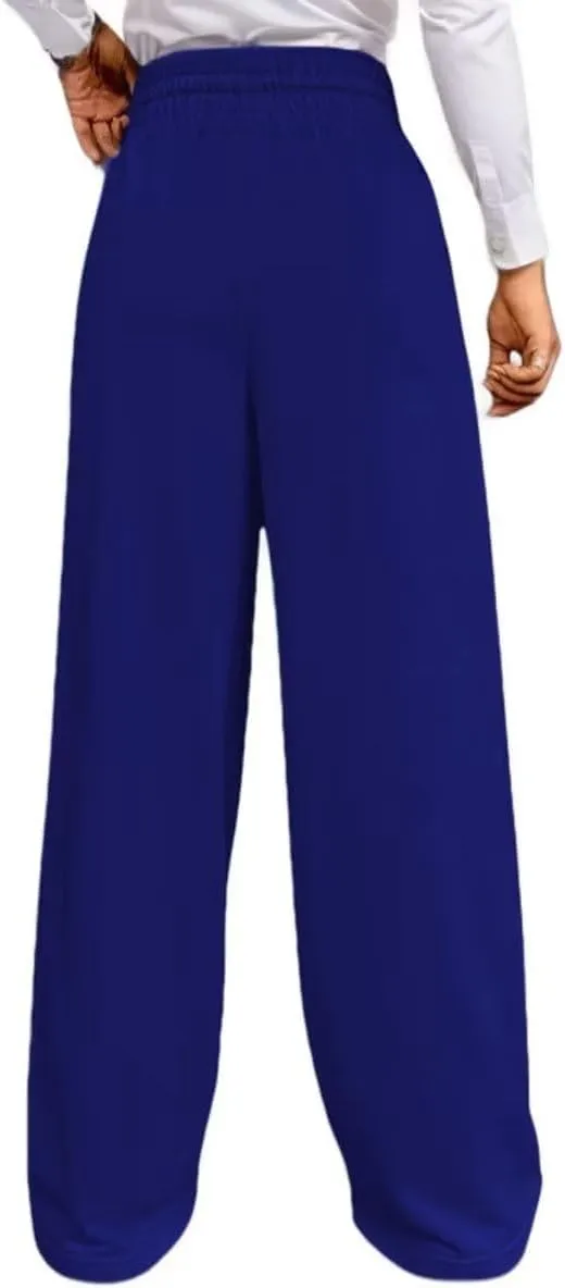 Women's Drawstring High Waisted Wide Leg Long Pants Casual Sweats Pants Cotton 2023 Athletic Trousers with Pockets