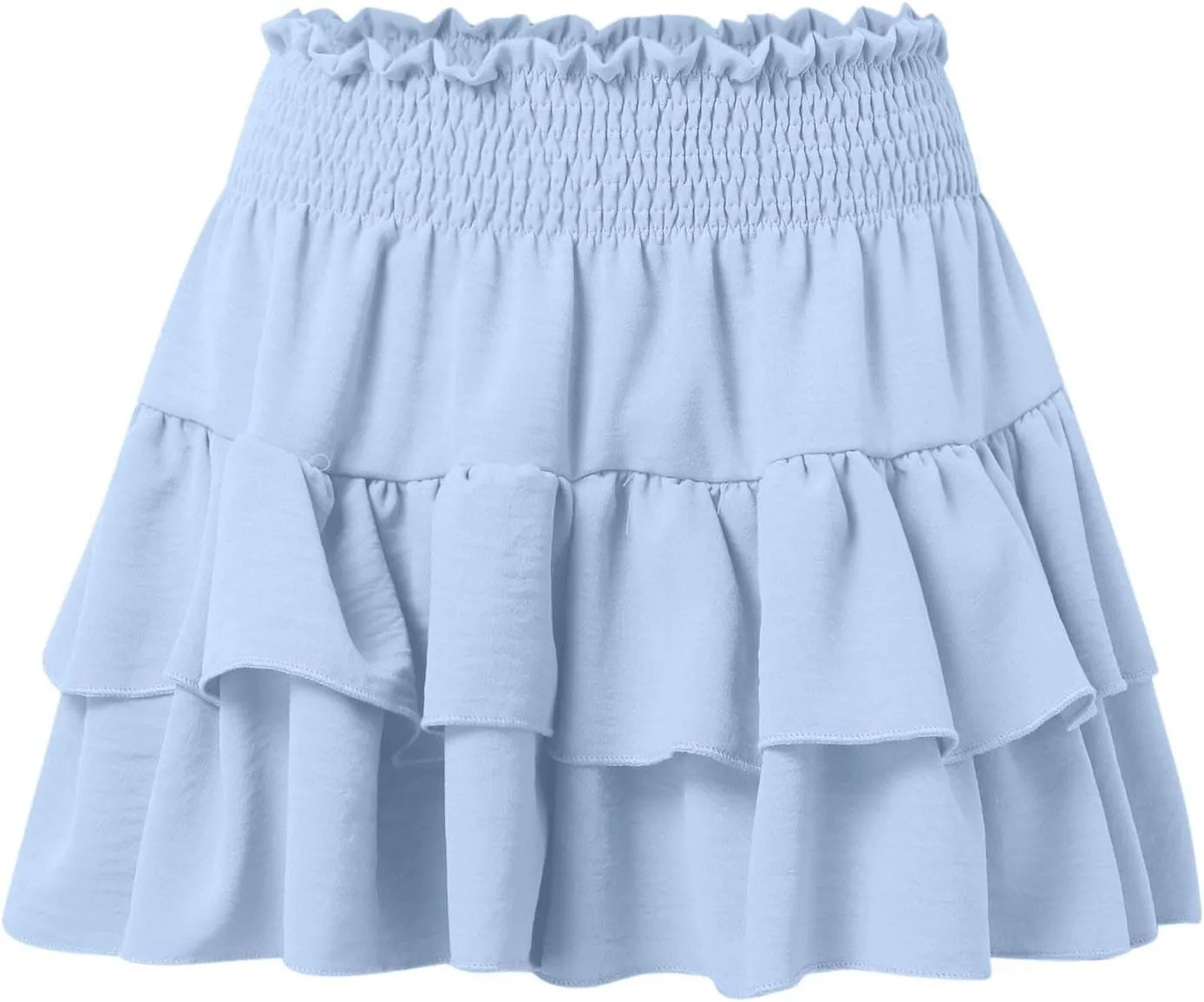 Women's Flowy Shorts Ruffle High Waisted Mini Skirts Casual Summer Teen Gilrs Tennis Shorts with Floral Pleated Hem