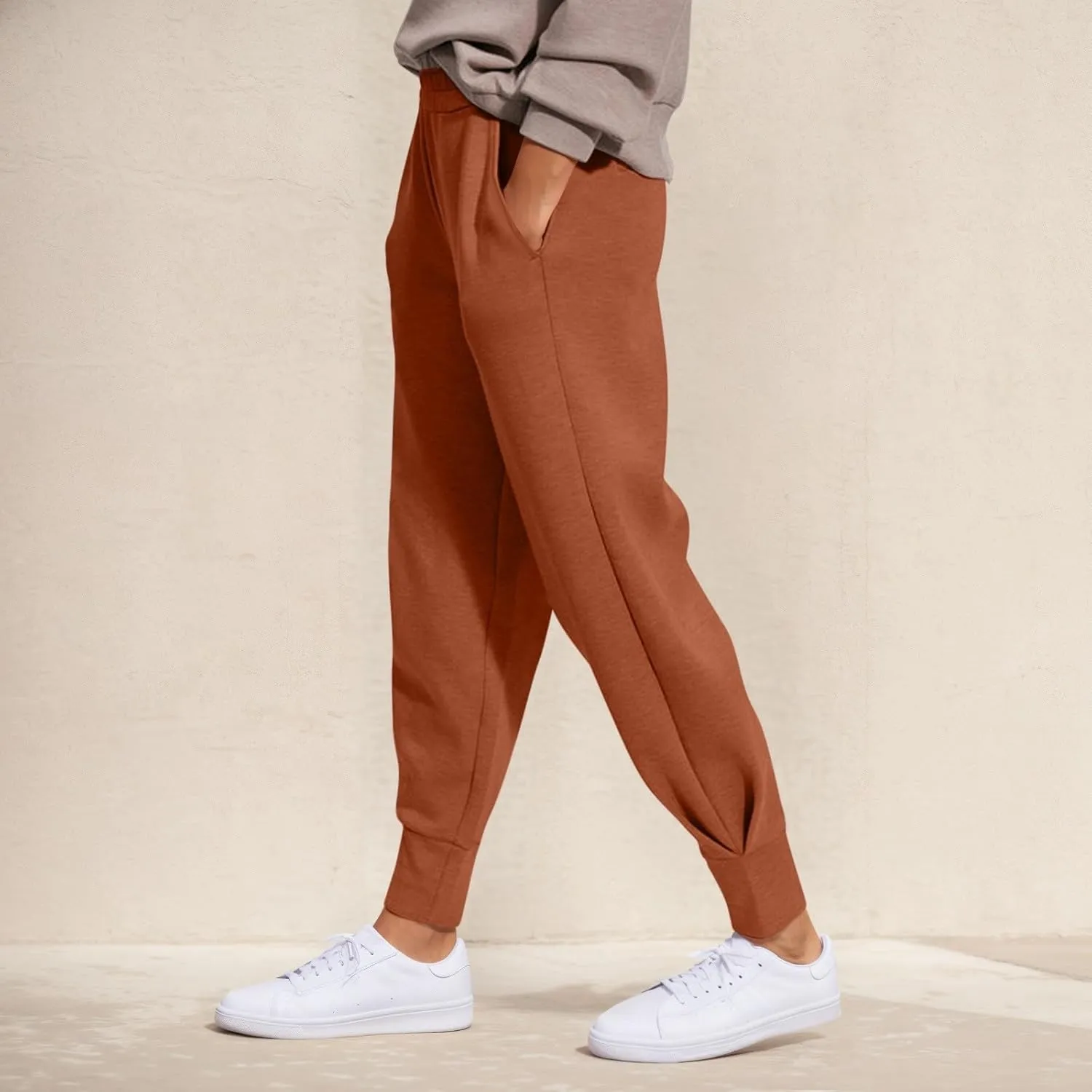 Womens Joggers with Pockets Fleece Lined Y2k Baggy Tapered Sweatpants Casual High Waisted Athletic Works Jogger Pants