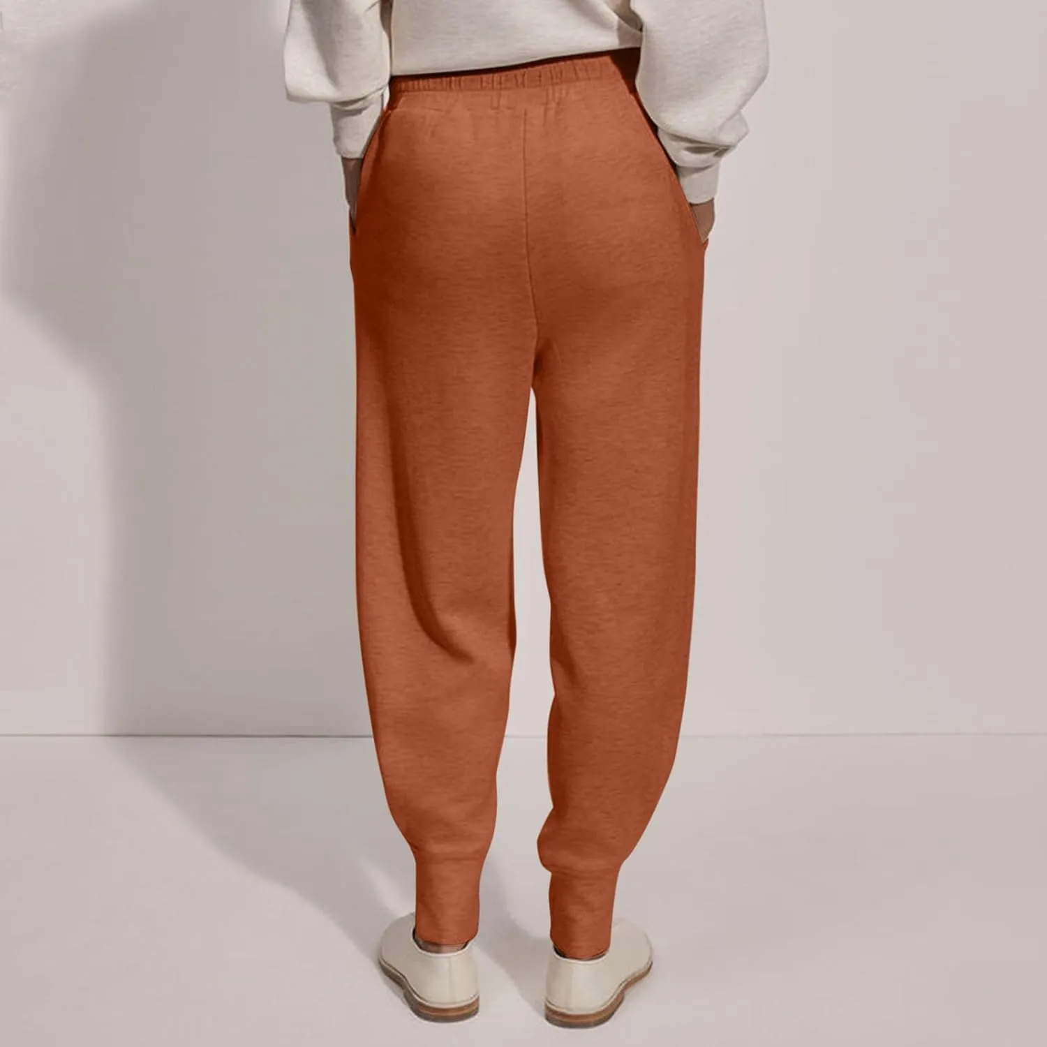 Womens Joggers with Pockets Fleece Lined Y2k Baggy Tapered Sweatpants Casual High Waisted Athletic Works Jogger Pants