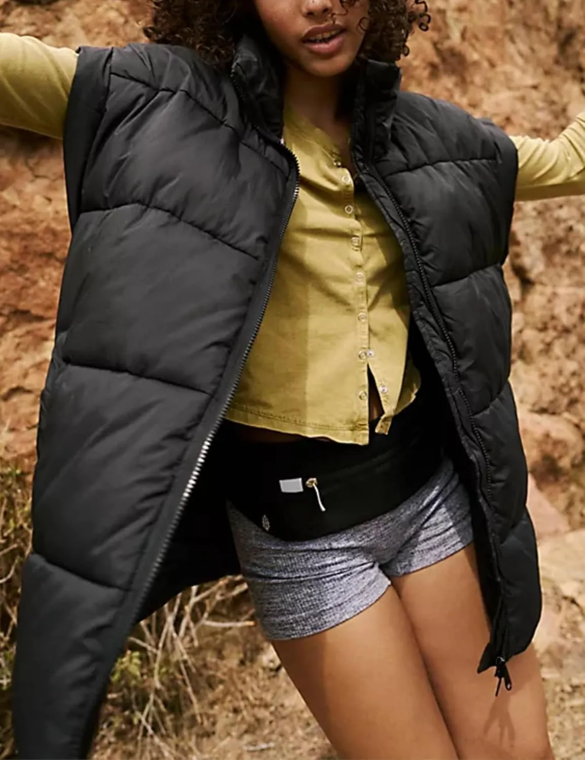 Womens Quilted Puffer Vest Sleeveless Zip up Jacket Stand Collar Padded Gilet Coat with Pockets