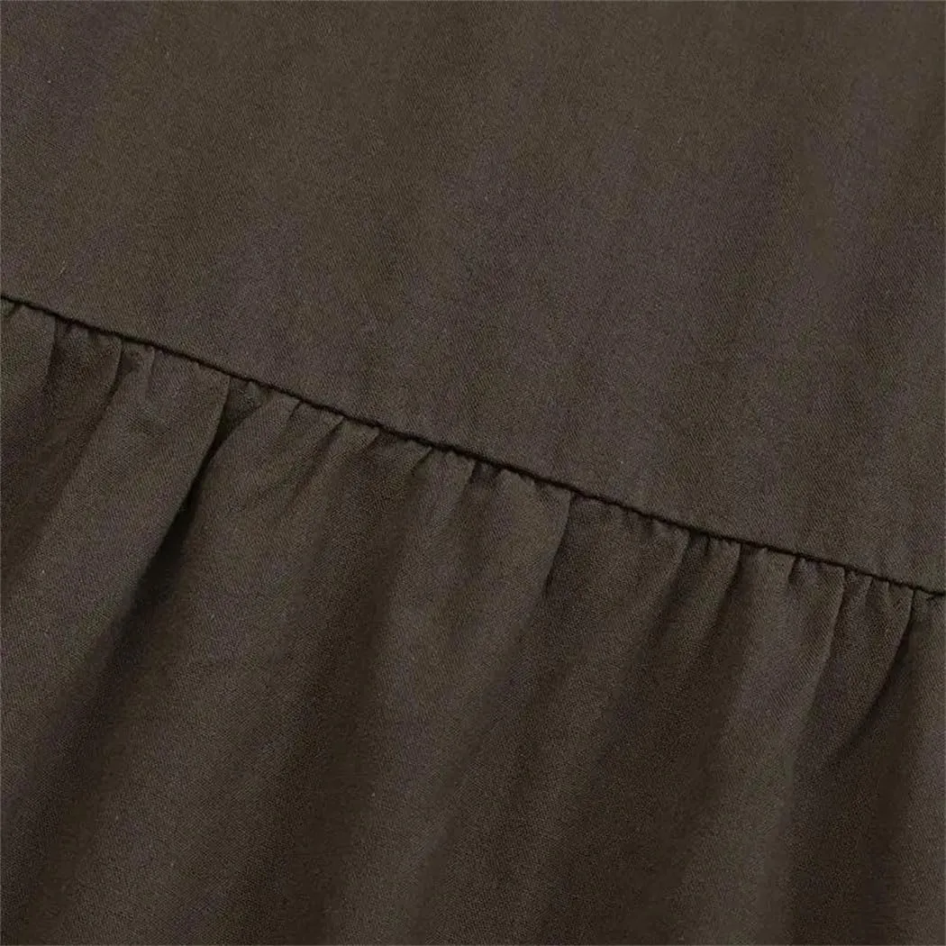 Womens Vintage Casual Pleated Skirt Harajuku Fashion High Waist Beach Party Long Skirt