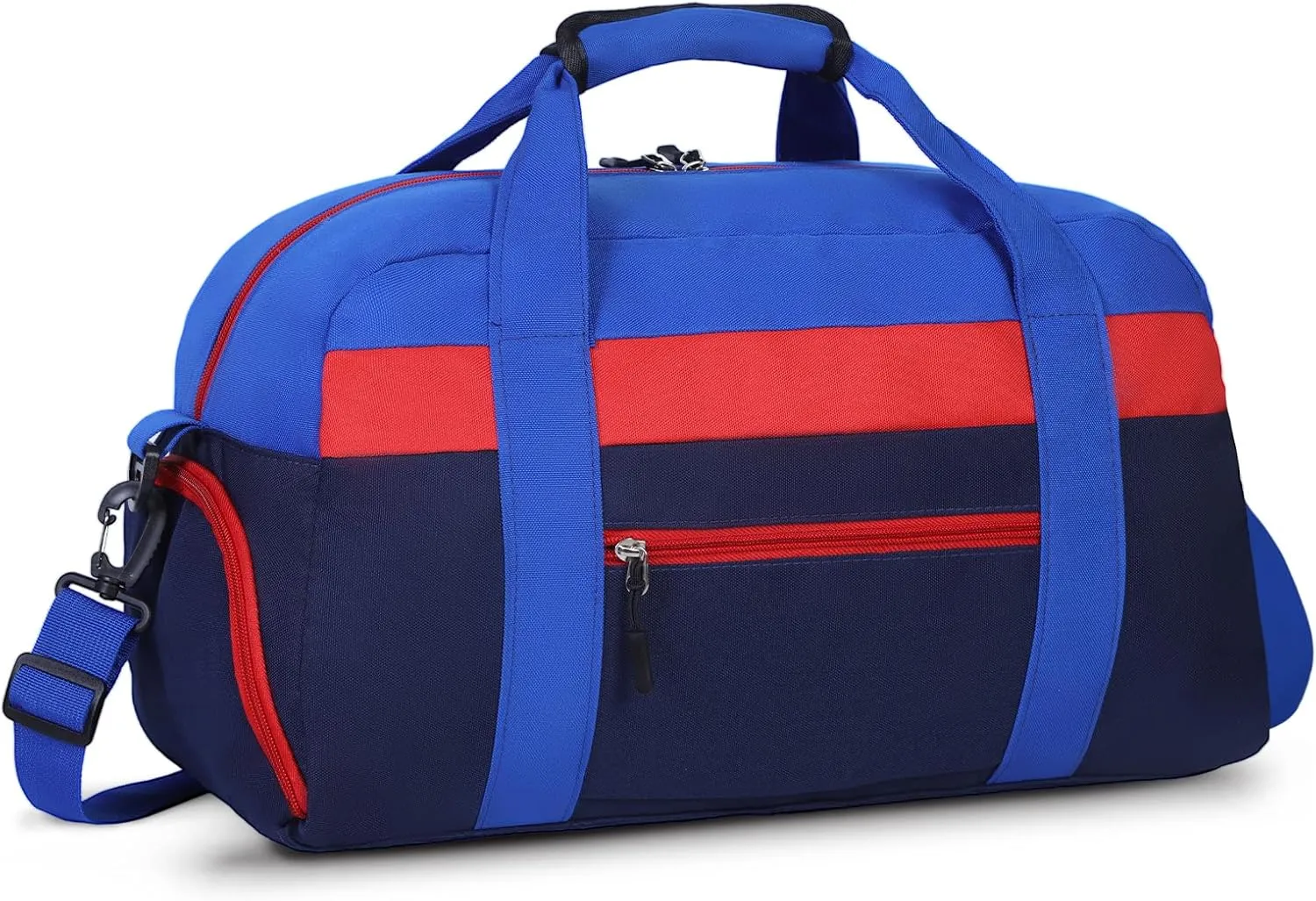 WOOMADA Travel Duffle Bag, Weekend Bag with Wet Pocket & Trolley Sleeve, Overnight Bag With Shoe Compartment, Fit for Sports Practice, Travel and Gifts(navy blue)