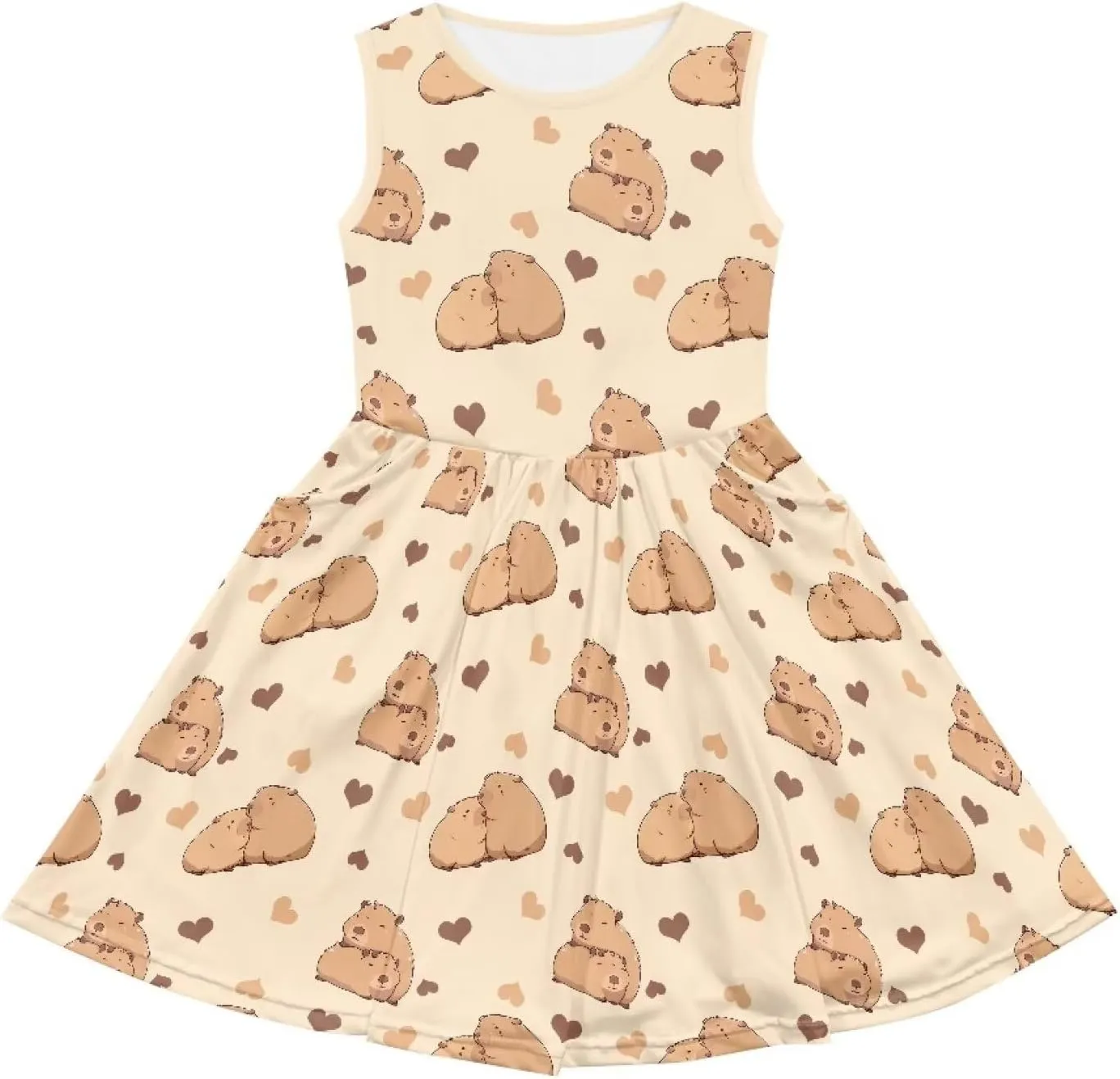 Ystardream Dress for Girls Cute Girl's Loose Casual Holiday Midi Dress